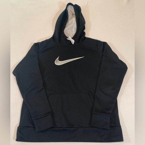 Nike Other - Nike Black Dri-FIT Therma Training Hooded Pullover Men’s Size Medium Swoosh Logo